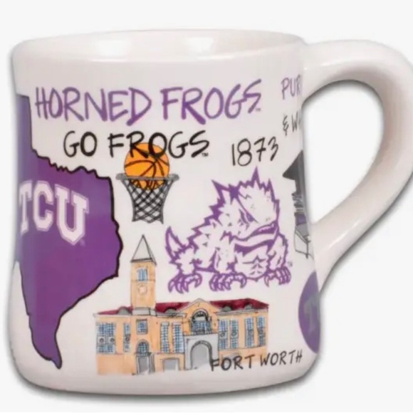 Magnolia Lane TCU Mug, Frogs Coffee Cup, TCU Campus Coffee Cup, Texas Mug Gift - Picture 1 of 2